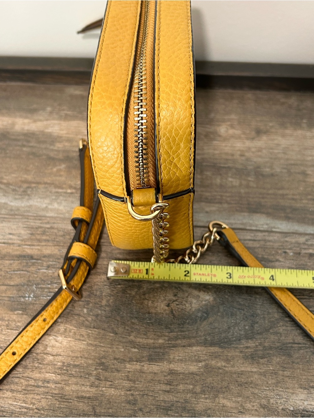 Tory Burch Mini Yellow Crossbody Bag Purse made in India. Gold tone hardware - Picture 7 of 11